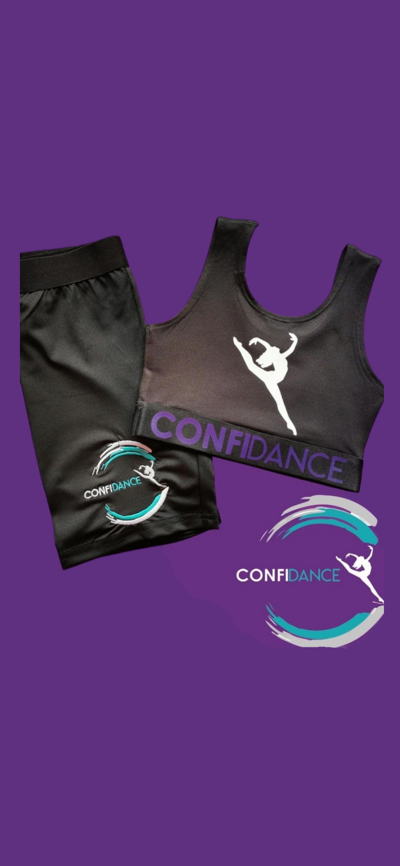 CONFIDANCE crop & shorts set (Adult size)