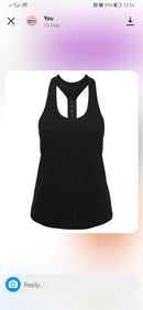 Womens performance strap back vest
