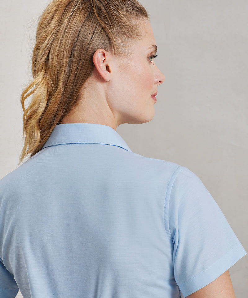 PR336 Women's signature Oxford short sleeve shirt