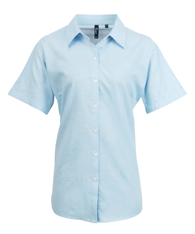PR336 Women's signature Oxford short sleeve shirt