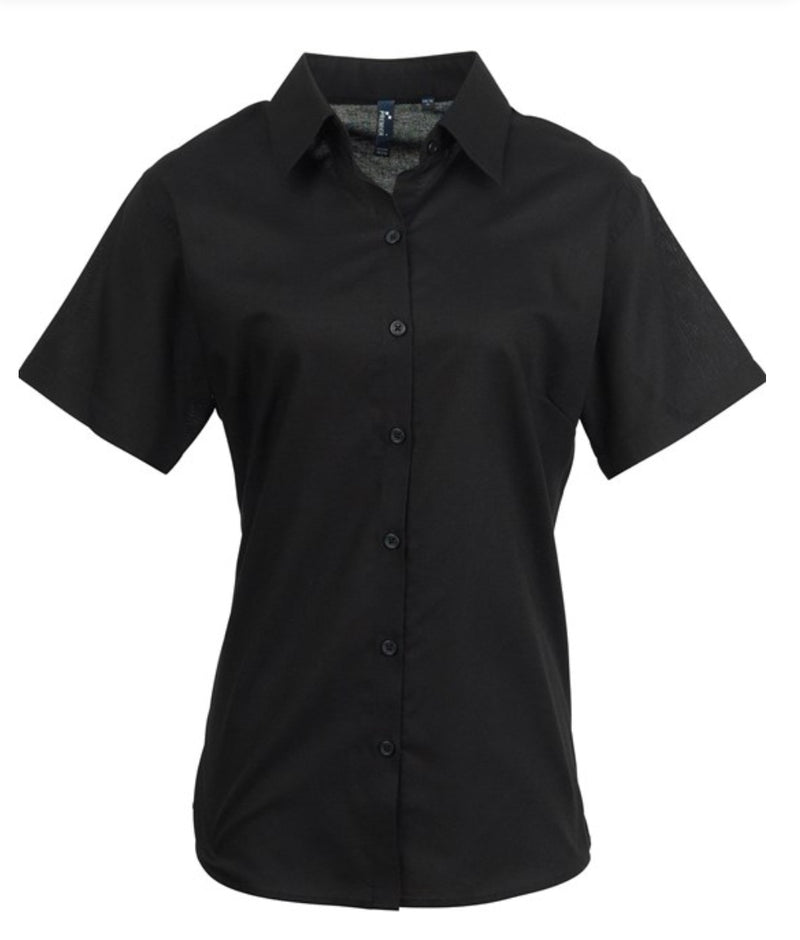 PR336 Women's signature Oxford short sleeve shirt
