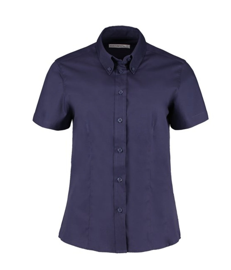 KK701 - 
Women's corporate Oxford blouse short-sleeved (tailored fit)
