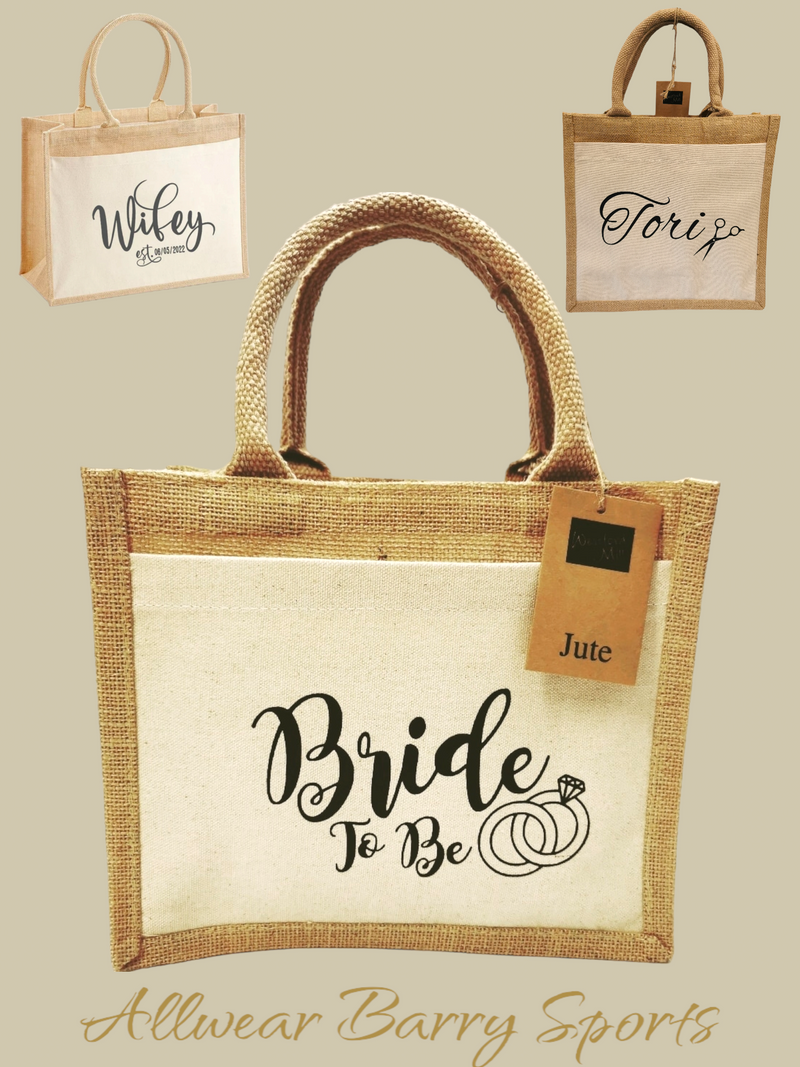 Personalised Jute Pocket Tote bag