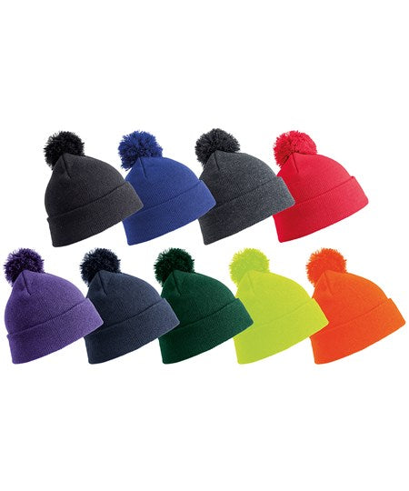 Junior pom pom beanie