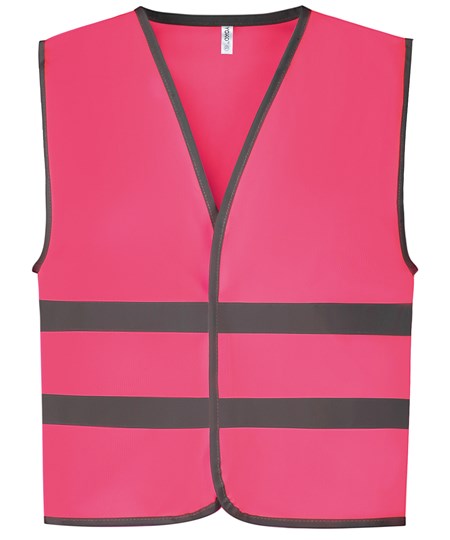 Hi-vis reflective border kids waistcoat (HVW102CH)